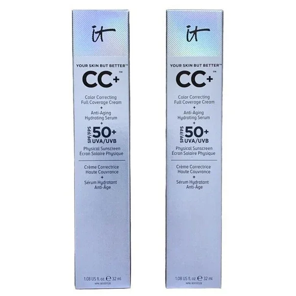2 Pack IT Cosmetics Your Skin But Better SPF 50 CC Cream FAIR Full Coverage NEW - Picture 1 of 3